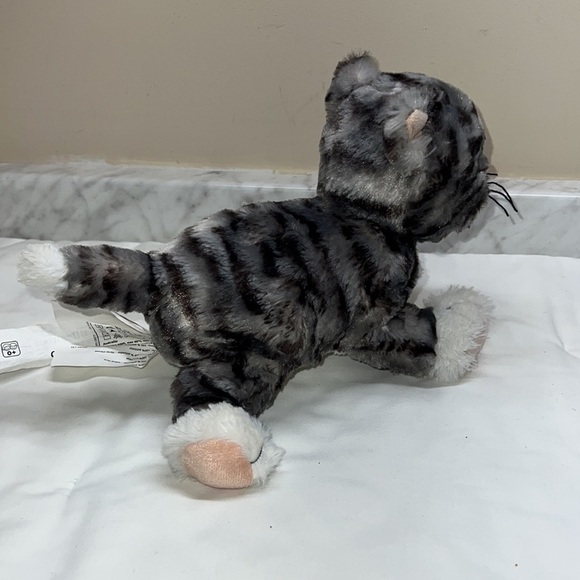 IKEA Lilleplutt Kitty Cat Plush Stuffed Animal Toy Gray Black White Tabby - Picture 2 of 5